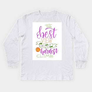 the best view Kids Long Sleeve T-Shirt